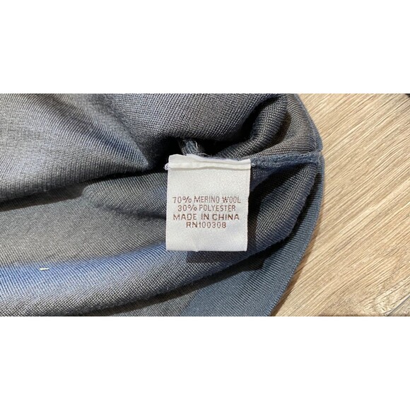 Peter Millar Warmth Mens L Merino Wool 1/4 Zip Golf Pullover Blue Gray Sweater - Picture 4 of 10